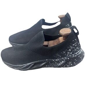 Zara Women's‎ Black Knit Slip-on Sock Style Running Sneakers Size 12